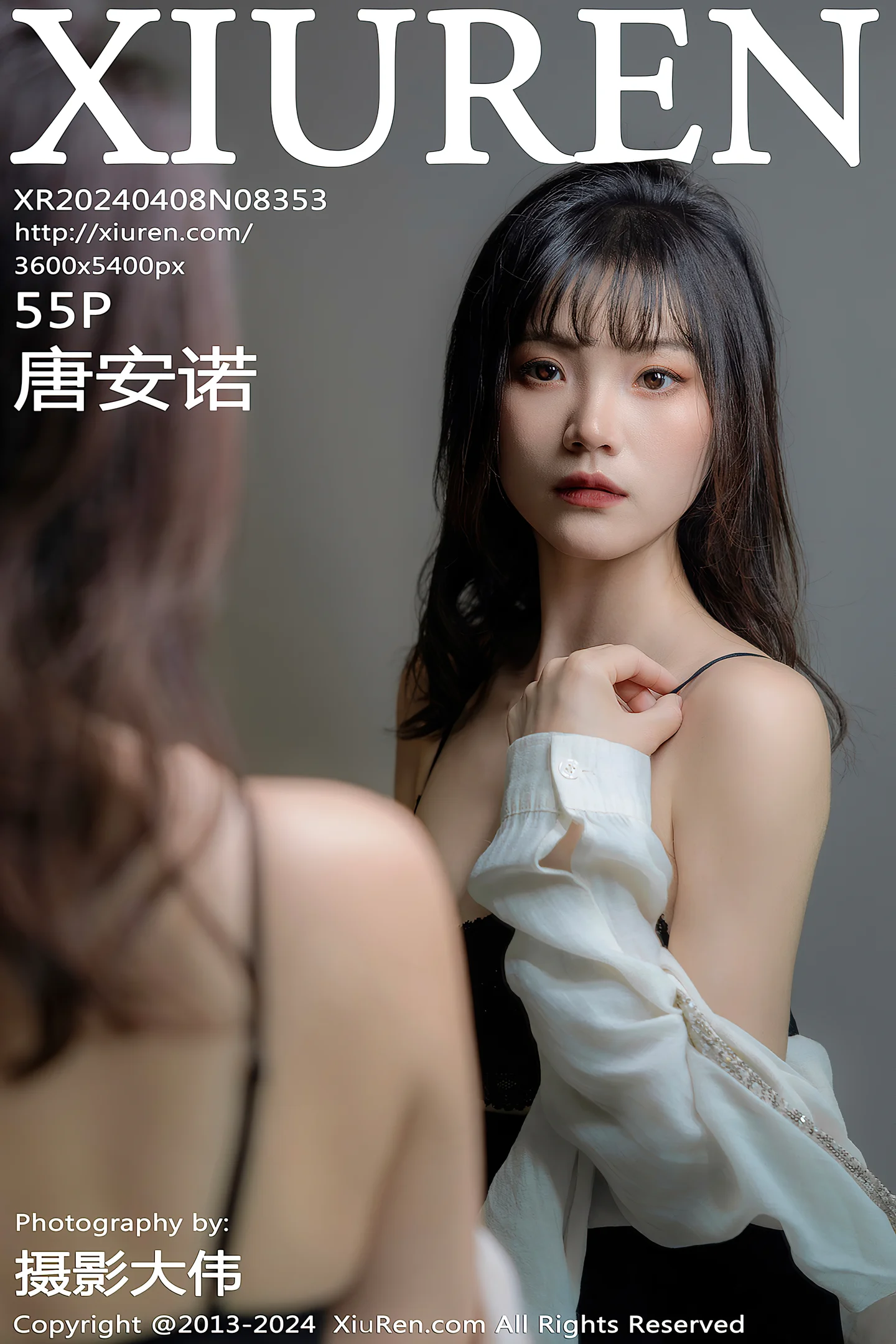 [XiuRen秀人网]No.8353_模特唐安诺私房性感黑色蕾丝内衣配超薄黑丝秀曼妙身姿诱惑写真55P-秀人网 - XiuRen.Space